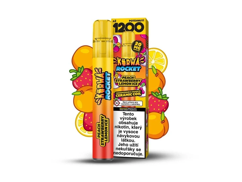 KURWA ROCKET PEACH STRAWBERRY LEMON ICE