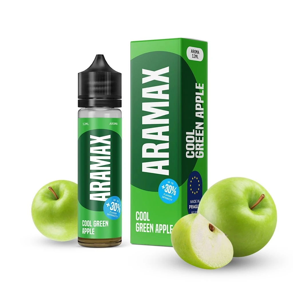 Příchuť Aramax S&V: Cool Green Apple (Chladivé zelené jablko)