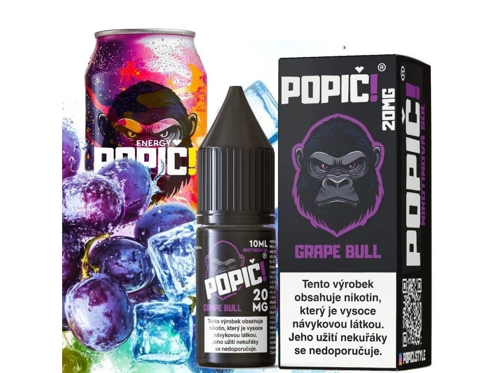 E-liquid POPIČ! Grape Bull