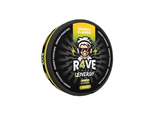 R4VE ENERGY kofeinové sáčky MANGO DJANGO STRONG (80mg)