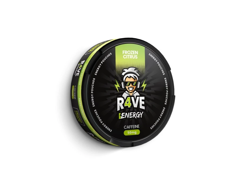R4VE ENERGY kofeinové sáčky FROZEN CITRUS (50mg)