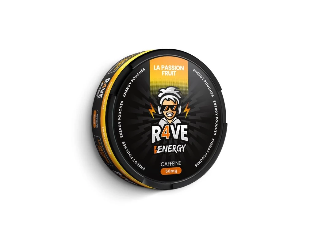 R4VE ENERGY kofeinové sáčky LA PASSION FRUIT (50mg)