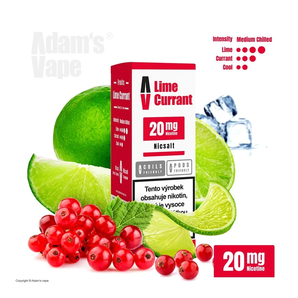 Adam's Vape SALTS Lime Currant (Limetka a rybíz) 20mg