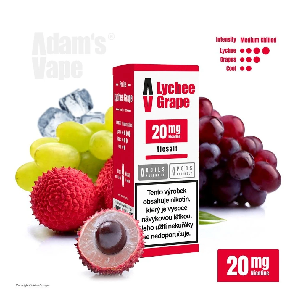 Adam's Vape SALTS Lychee Grape (Svěží liči a hroznové víno) 20mg
