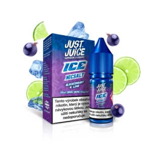Just Juice Salt ICE Blackcurrant & Lime (Ledový černý rybíz & limetka)